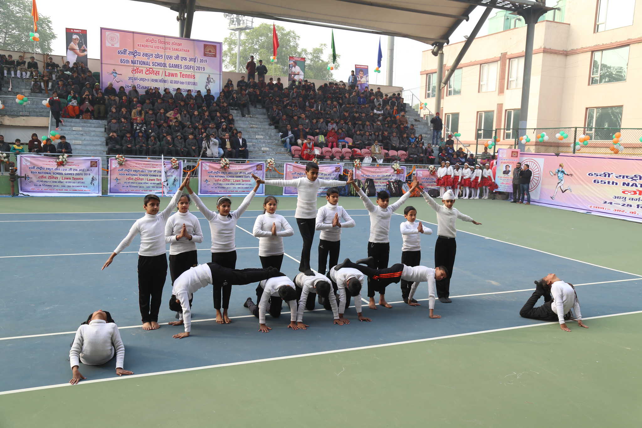 diagonal Confuse river Sh. Ramesh Pokhriyal 'Nishank' on Tuesday inaugurated Lawn Tennis Event  (Under 19, Boys & Girls) of 65th National School Games (SGFI) at R.K.  Khanna Stadium in New Delhi | Scoonews.com