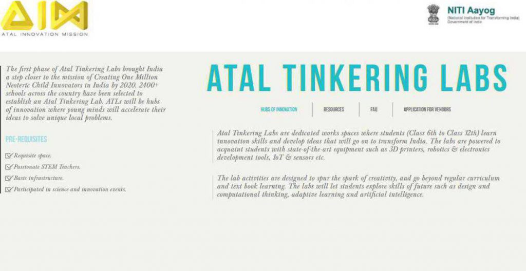 3,000 Additional Atal Tinkering Labs Announced